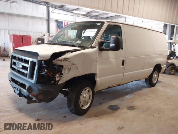 2012 Ford Econoline Cargo Commercial with VIN 1FTNE1EW1CDA97975, listed as a IAAI auction lot 41552574 with 54,665 mi miles and . Bid and sale history available at DreamBid. Image 2.