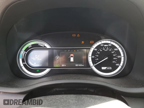 2017 Kia Niro Touring with VIN KNDCE3LC4H5072016, listed as a Copart auction lot 58342094 with 83,163 mi miles and Salvage Title. Bid and sale history available at carsss.com. Image 9.