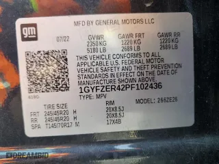 2023 Cadillac XT4 FWD Sport with VIN 1GYFZER42PF102436, listed as a Copart auction lot 84529474 with 33,679 mi miles and Salvage Title. Bid and sale history available at carsss.com. Image 14.