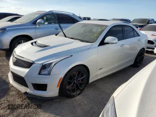 2017 Cadillac ATS-V with VIN 1G6AN5SY7H0212057, listed as a Copart auction lot 74587054 with Not Provided miles and Salvage Title. Bid and sale history available at carsss.com. Image 1.