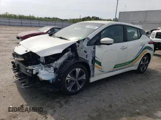 2022 Nissan LEAF SV with VIN 1N4AZ1CV1NC563433, listed as a Copart auction lot 54656955 with 10,604 mi miles and Salvage Title. Bid and sale history available at DreamBid. Image 1.