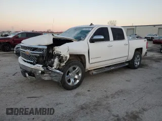 2015 Chevrolet Silverado 1500 LTZ with VIN 3GCUKSEC0FG140371, listed as a Copart auction lot 47808155 with 290,335 mi miles and Salvage Title. Bid and sale history available at carsss.com. Image 1.