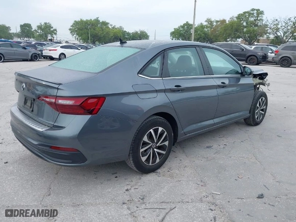 2023 Volkswagen Jetta S with VIN 3VW5M7BU9PM027740, listed as a IAAI auction lot 41877812 with 8,919 mi miles. Bid and sale history available at carsss.com. Image 4.