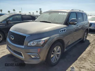 2017 Infiniti QX80 with VIN JN8AZ2NE9H9154311, listed as a Copart auction lot 74930154 with 0 mi miles and Salvage Title. Bid and sale history available at carsss.com. Image 1.