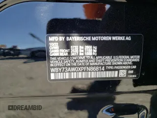 2023 BMW i4 eDrive40 z VIN WBY73AW0XPFN86814, wystawiony jako Copart lot #38230813 z przebiegiem 367 mil mil oraz . Historia ofert i sprzedaży dostępna na DreamBid. Obrazek 12.