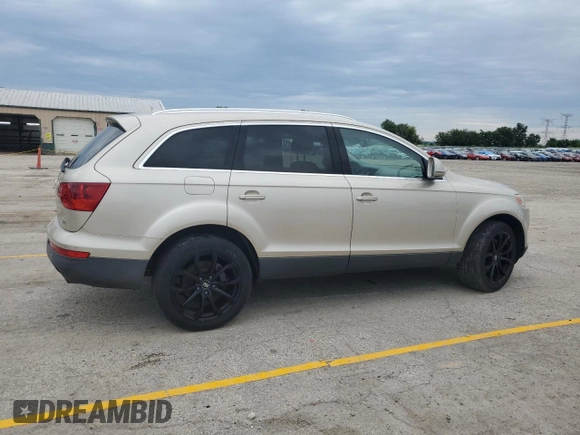 2007 Audi Q7 Premium с VIN WA1BY74L67D040062, выставлен на аукционе Copart как лот 61904725 с пробегом 120 075 миль миль и Списание • Salvage title. История ставок и продаж доступна на DreamBid. Изображение 3.