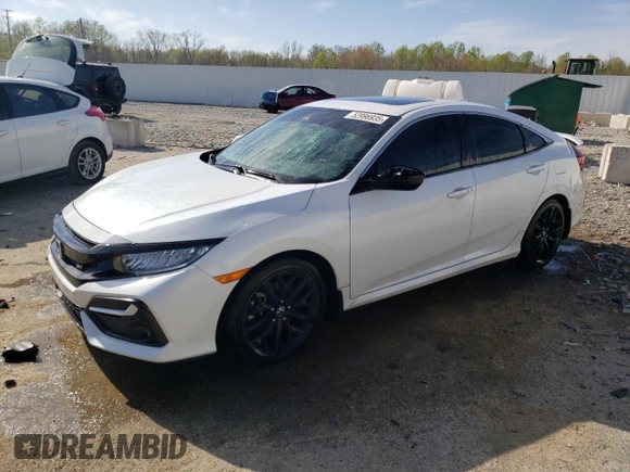 2020 Honda Civic Si z VIN 2HGFC1E51LH706083, wystawiony jako Copart lot #52996935 z przebiegiem 51 611 mil mil oraz Szkoda całkowita • Salvage title. Historia ofert i sprzedaży dostępna na DreamBid. Obrazek 1.
