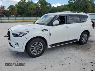 2020 Infiniti QX80 LUXE with VIN JN8AZ2NF4L9702006, listed as a Copart auction lot 68035344 with 71,280 mi miles and Salvage Title. Bid and sale history available at carsss.com. Image 1.
