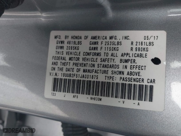 2018 Acura TLX w/Technology Pkg with VIN 19UUB2F51JA001875, listed as a IAAI auction lot 41002872 with 134,192 mi miles. Bid and sale history available at carsss.com. Image 9.