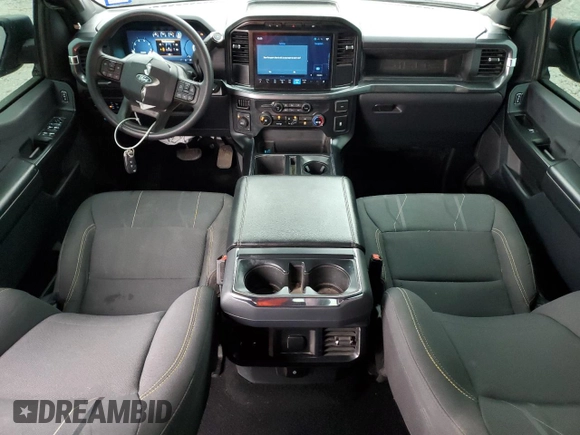 2024 Ford F-150 STX with VIN 1FTEW2LP6RKE60841, listed as a Copart auction lot 50637775 with 21,134 mi miles and Salvage Title. Bid and sale history available at carsss.com. Image 8.