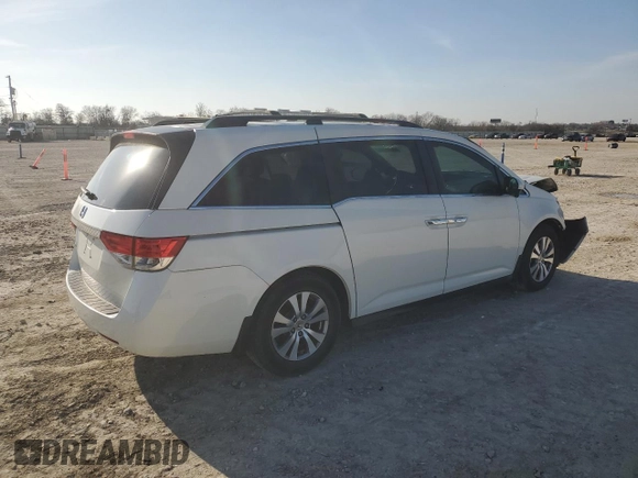 2014 Honda Odyssey EX-L with VIN 5FNRL5H67EB098473, listed as a Copart auction lot 45670685 with 163,765 mi miles and Salvage Title. Bid and sale history available at DreamBid. Image 3.