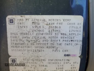 1994 Chevrolet Caprice Classic LS with VIN 1G1BN52P3RR112116, listed as a Copart auction lot 47503125 with 147,600 mi miles and Non Repairable. Bid and sale history available at carsss.com. Image 12.