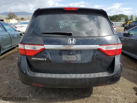 2011 Honda Odyssey EX-L with VIN 5FNRL5H66BB096676, listed as a Copart auction lot 45423845 with 218,710 mi miles and Salvage Title. Bid and sale history available at carsss.com. Image 6.