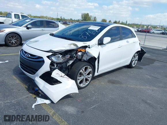 2013 Hyundai Elantra GT with VIN KMHD35LE0DU048766, listed as a IAAI auction lot 41644934 with 158,965 mi miles. Bid and sale history available at carsss.com. Image 2.