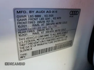 2015 Audi Q7 S line Prestige z VIN WA1DGAFE4FD028868, wystawiony jako Copart lot #42182795 z przebiegiem 127 491 mil mil oraz Szkoda całkowita • Salvage title. Historia ofert i sprzedaży dostępna na DreamBid. Obrazek 14.