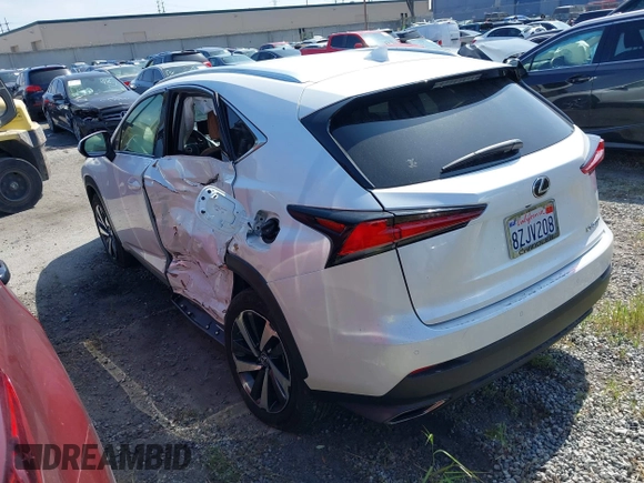 2021 Lexus NX with VIN JTJGARBZ1M5028701, listed as a IAAI auction lot 41989460 with 39,785 mi miles. Bid and sale history available at carsss.com. Image 3.