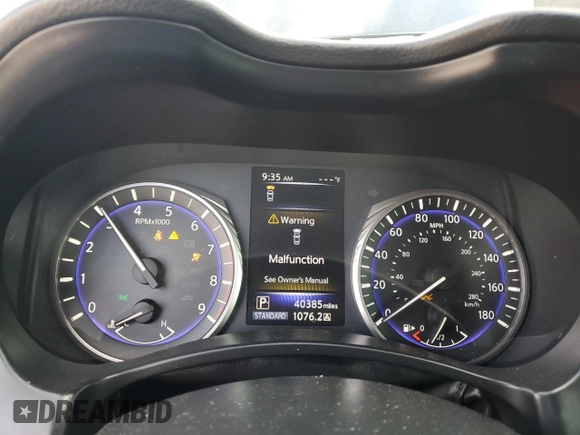 2019 Infiniti Q60 3.0t LUXE with VIN JN1EV7EK9KM230869, listed as a Copart auction lot 50229155 with 40,385 mi miles and Salvage Title. Bid and sale history available at carsss.com. Image 9.