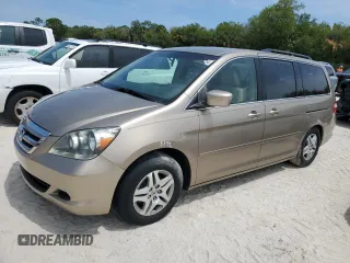 2006 Honda Odyssey EX z VIN 5FNRL38476B459124, wystawiony jako Copart lot #76903724 z przebiegiem 94 270 mil mil oraz Szkoda całkowita • Salvage title. Historia ofert i sprzedaży dostępna na DreamBid. Obrazek 1.
