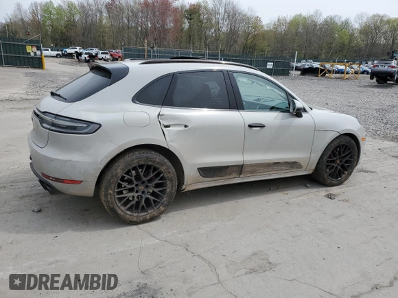2020 Porsche Macan GTS with VIN WP1AG2A59LLB55606, listed as a Copart auction lot 54704855 with 86,786 mi miles and Salvage Title. Bid and sale history available at DreamBid. Image 3.