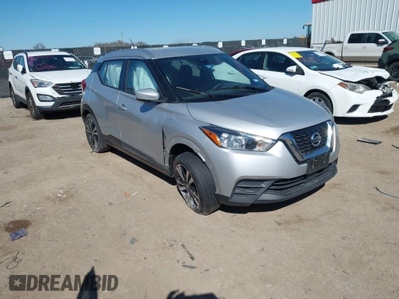 2020 Nissan Kicks SV with VIN 3N1CP5CV4LL496721, listed as a IAAI auction lot 41700838 with 95,874 mi miles. Bid and sale history available at carsss.com. Image 1.
