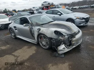 2007 Porsche 911 Turbo with VIN WP0AD29997S784019, listed as a Copart auction lot 52863775 with 0 mi miles and Salvage Title. Bid and sale history available at carsss.com. Image 4.