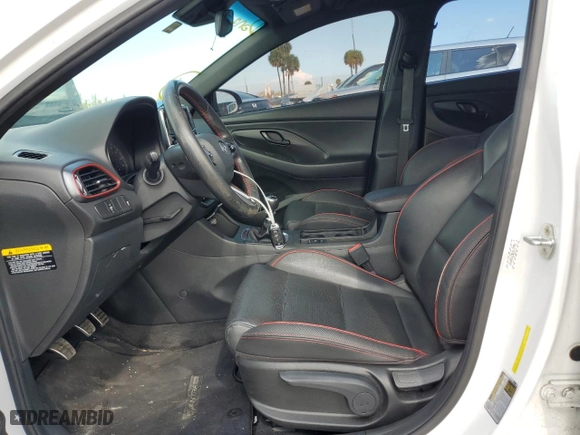 2020 Hyundai Elantra GT N Line with VIN KMHH55LC8LU119981, listed as a Copart auction lot 65494933 with 74,868 mi miles. Bid and sale history available at carsss.com. Image 7.
