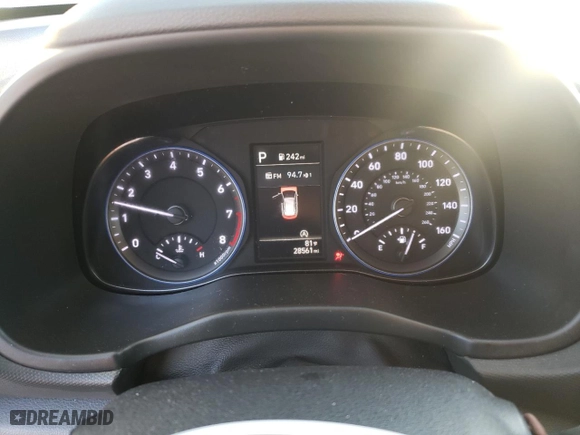 2023 Hyundai Kona SE with VIN KM8K22AB7PU009520, listed as a Copart auction lot 83563934 with 28,561 mi miles and Salvage Title. Bid and sale history available at carsss.com. Image 9.