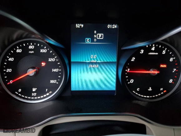2021 Mercedes-Benz GLC with VIN W1N0G8DB0MV320488, listed as a Copart auction lot 48013105 with 24,458 mi miles and Salvage Title. Bid and sale history available at carsss.com. Image 9.