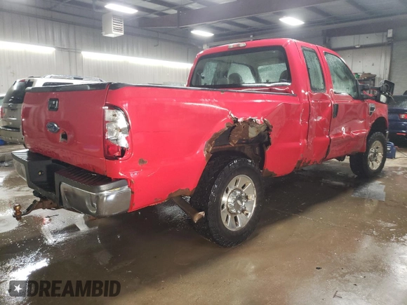 2008 Ford Super Duty F-250 SRW XL with VIN 1FTSX21508EE58243, listed as a Copart auction lot 51253655 with 122,538 mi miles and Salvage Title. Bid and sale history available at carsss.com. Image 3.