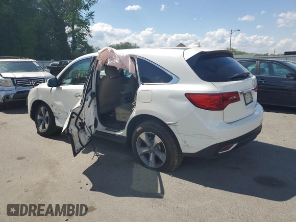 2014 Acura MDX z VIN 5FRYD4H23EB004801, wystawiony jako Copart lot #56043765 z przebiegiem Nie podano mil oraz Szkoda całkowita • Salvage title. Historia ofert i sprzedaży dostępna na DreamBid. Obrazek 2.