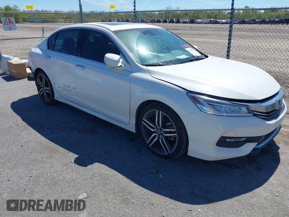 2016 Honda Accord Touring with VIN 1HGCR3F93GA024342, listed as a IAAI auction lot 41748591 with 95,253 mi miles and . Bid and sale history available at DreamBid. Image 1.