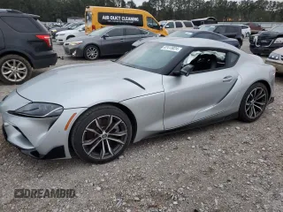 2022 Toyota GR Supra 2.0 with VIN WZ1DB2C09NW048380, listed as a Copart auction lot 87413024 with 0 mi miles and Salvage Title. Bid and sale history available at carsss.com. Image 1.