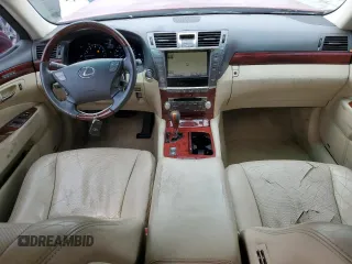 2010 Lexus LS 460 with VIN JTHBL5EF9A5096918, listed as a Copart auction lot 52979705 with 111,693 mi miles and Salvage title. Bid and sale history available at DreamBid. Image 8.