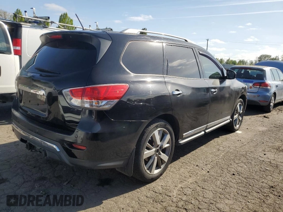 2014 Nissan Pathfinder Platinum with VIN 5N1AR2MM9EC609382, listed as a Copart auction lot 55319085 with 110,652 mi miles and Clean Title. Bid and sale history available at carsss.com. Image 3.