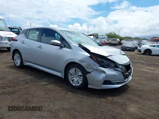 2021 Nissan LEAF S z VIN 1N4AZ1BV1MC554277, wystawiony jako IAAI lot #42152542 z przebiegiem 14 539 mil mil oraz . Historia ofert i sprzedaży dostępna na DreamBid. Obrazek 1.