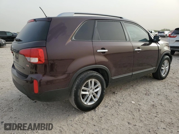 2014 Kia Sorento LX with VIN 5XYKT3A65EG474094, listed as a Copart auction lot 49926755 with 107,446 mi miles and Salvage Title. Bid and sale history available at DreamBid. Image 3.