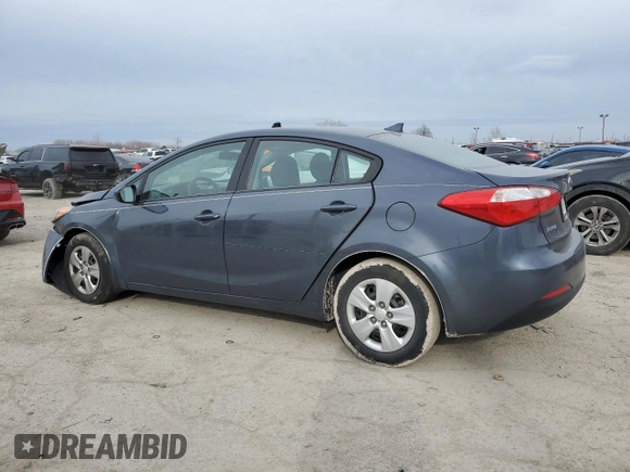 2016 Kia Forte LX with VIN KNAFK4A62G5567870, listed as a Copart auction lot 47580195 with 105,100 mi miles and Clean Title. Bid and sale history available at carsss.com. Image 2.