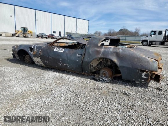 1977 Pontiac Firebird with VIN 2W87Z7N230013, listed as a Copart auction lot 46256355 with Not provided miles and Non repairable. Bid and sale history available at DreamBid. Image 2.