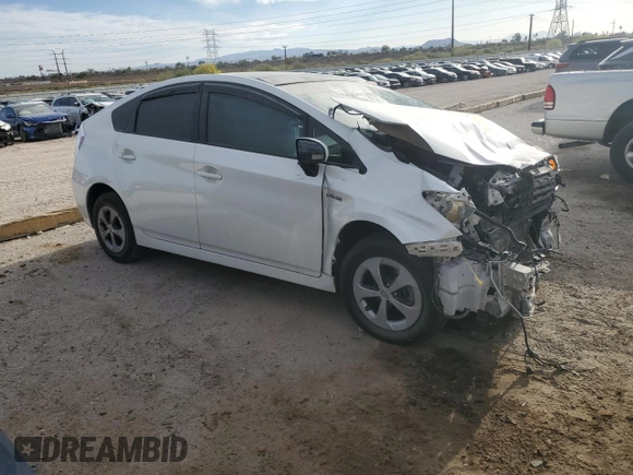2015 Toyota Prius Four with VIN JTDKN3DU4F0408163, listed as a Copart auction lot 53390595 with 0 mi miles and Salvage Title. Bid and sale history available at carsss.com. Image 4.