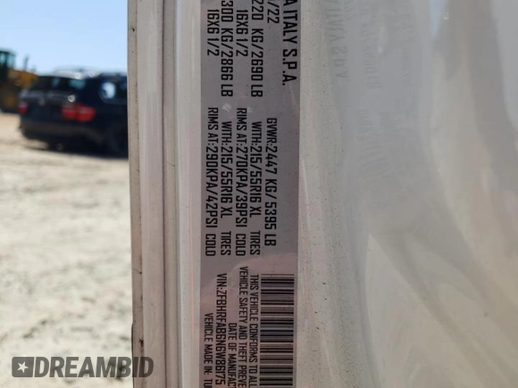 2022 Ram ProMaster City Cargo Tradesman with VIN ZFBHRFAB6N6W86175, listed as a Copart auction lot 47506054 with 33,513 mi miles and . Bid and sale history available at DreamBid. Image 15.