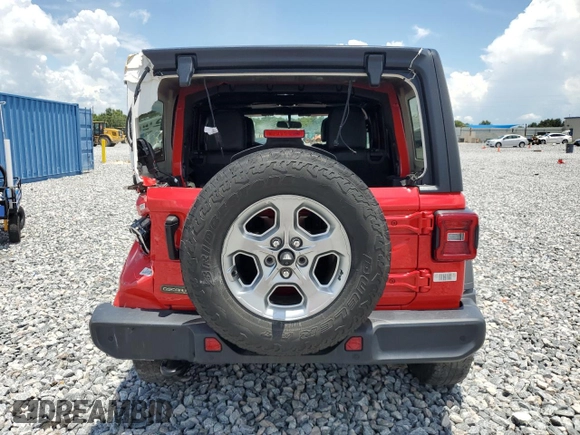 2021 Jeep Wrangler Unlimited Sport S with VIN 1C4HJXDN6MW685705, listed as a Copart auction lot 65996845 with 53,859 mi miles and Non repairable. Bid and sale history available at DreamBid. Image 6.