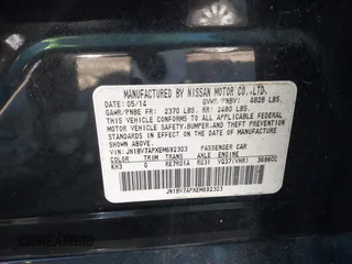 2014 Infiniti Q50 with VIN JN1BV7APXEM692303, listed as a IAAI auction lot 41325631 with 115,803 mi miles. Bid and sale history available at carsss.com. Image 9.