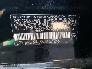 2005 Lexus LS 430 with VIN JTHBN36F155020399, listed as a Copart auction lot 73471994 with 230,178 mi miles and Salvage Title. Bid and sale history available at carsss.com. Image 12.