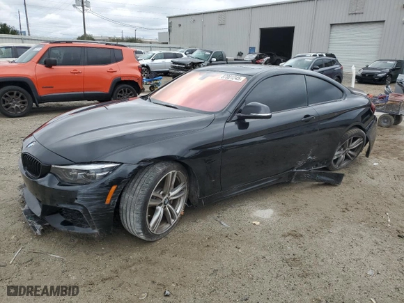 2015 BMW 4 Series 435i with VIN WBA3R1C5XFK193302, listed as a Copart auction lot 87801245 with 54,069 mi miles and Salvage Title. Bid and sale history available at carsss.com. Image 1.