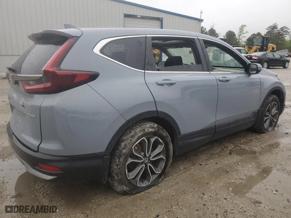 2022 Honda CR-V EX with VIN 2HKRW2H52NH625088, listed as a Copart auction lot 52106685 with 27,629 mi miles and Salvage Title. Bid and sale history available at carsss.com. Image 3.