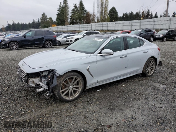 2019 Genesis G70 Advanced with VIN KMTG34LA5KU026138, listed as a Copart auction lot 81159054 with 99,964 mi miles and Salvage Title. Bid and sale history available at DreamBid. Image 1.