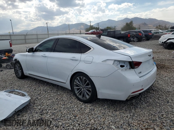 2017 Genesis G80 3.8L with VIN KMHGN4JE2HU175741, listed as a Copart auction lot 70855184 with 59,136 mi miles and Salvage Title. Bid and sale history available at carsss.com. Image 2.