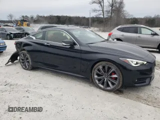 2022 Infiniti Q60 Red Sport 400 with VIN JN1FV7LL8NM680324, listed as a Copart auction lot 41792955 with 36,089 mi miles and Salvage title. Bid and sale history available at DreamBid. Image 4.