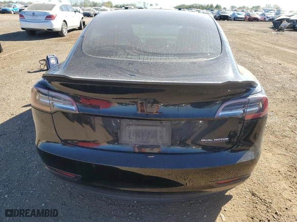 2019 Tesla Model 3 Long Range with VIN 5YJ3E1EB9KF213659, listed as a Copart auction lot 73509474 with 54,000 mi miles and Salvage Title. Bid and sale history available at carsss.com. Image 6.
