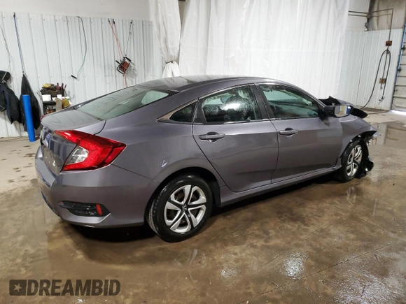 2016 Honda Civic Sedan LX with VIN 19XFC2F55GE006460, listed as a Copart auction lot 51485715 with 158,941 mi miles and Salvage Title. Bid and sale history available at carsss.com. Image 3.